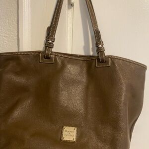 Dooney & Bourke Brown Leather Shoulder Tote